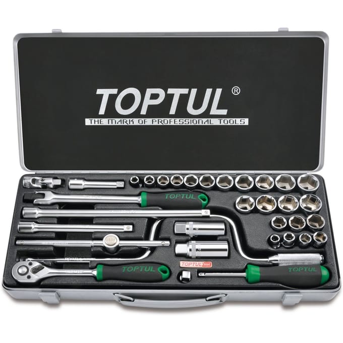 Dopsleutelset TOPTUL 3/8 34 stuks