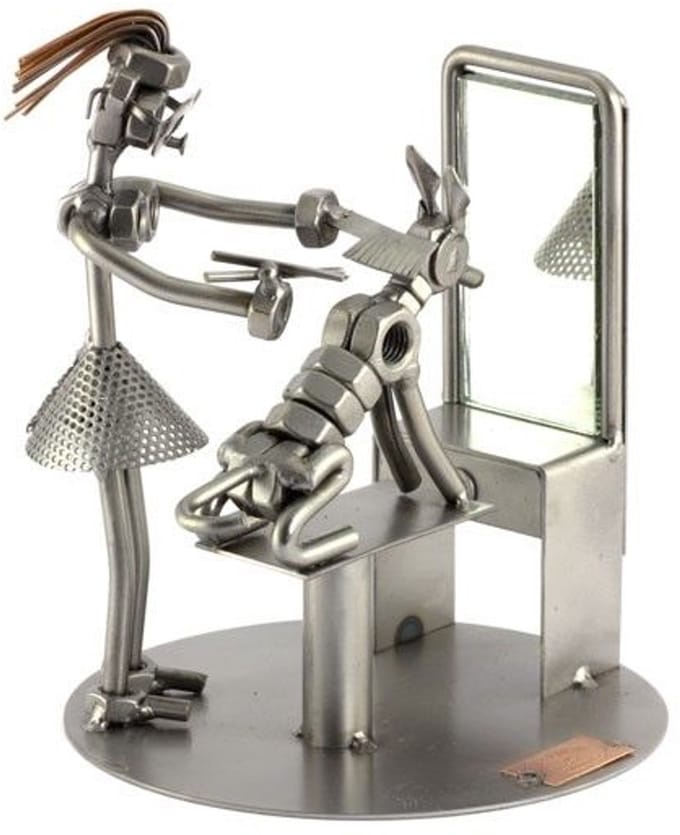 Metalen beeld - Hondentrimster - Trimster - Moerenbeeldje - by Rawa