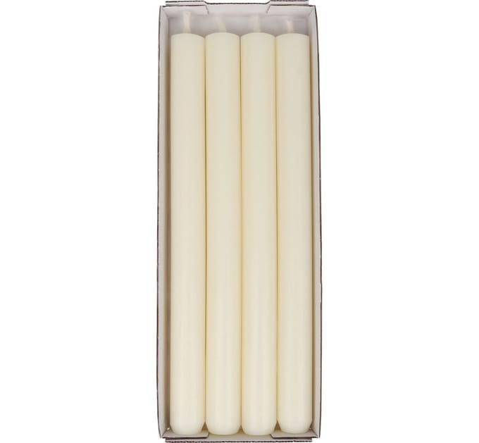 Dinerkaarsen, doorgekleurd, 4‑pack - Créme
