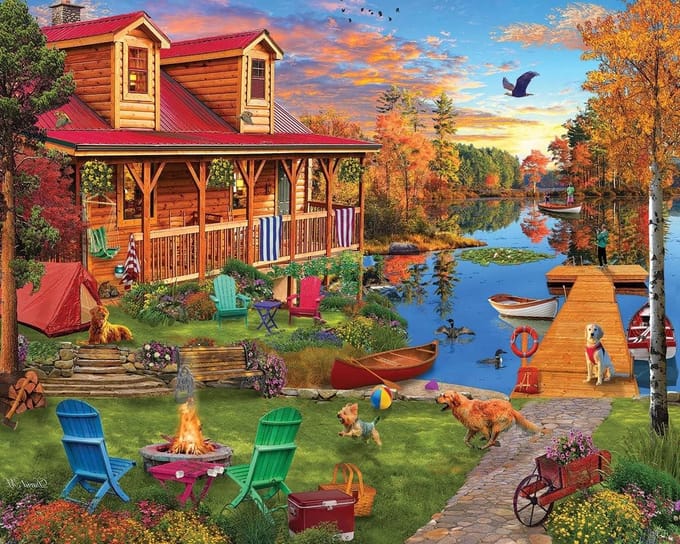 Puzzel 1000 Stukjes - Jigsaw Puzzle - Ontspannen Activiteit - Grote Interlocking Stukken - 61x76 cm - Multicolour