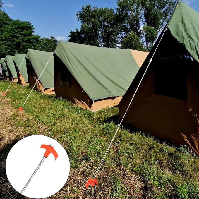 Tentharingen - Staal - Schroefontwerp - Roestvrij - Voor Campinggebruik