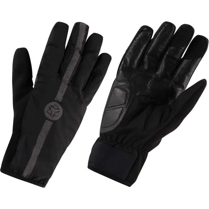 AGU Winter Regenhandschoenen - Fietshandschoenen - Unisex - Zwart - M - Winddicht - Waterdicht - Touchscreen compatible - Gel padding - Lederen handpalm - Reflecterend