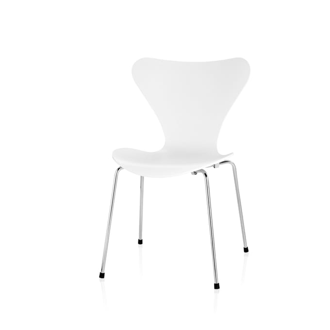 Fritz Hansen - Serie 7 3107 Stoel - Lak - verchroomd - wit