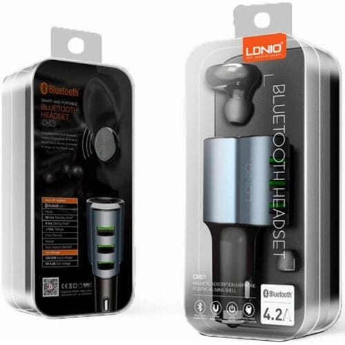 Ldnio Bluetooth Headset & Car Charger CM21-Zwart (Diversen) Nieuw