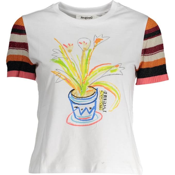 Gestreept gebreid dames-T-shirt Desigual