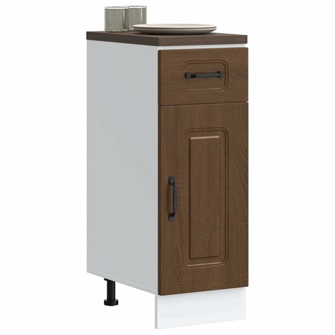 vidaXL - Onderkast - Kalmar - bewerkt - hout - bruin - eikenkleur