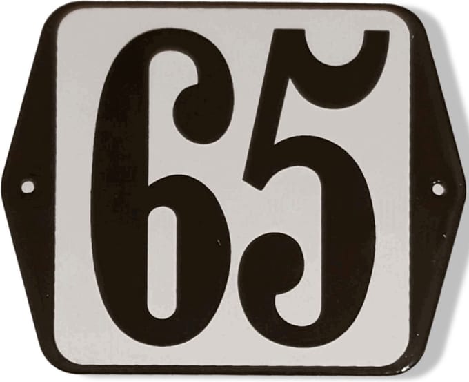 Huisnummer standaard nummer 65
