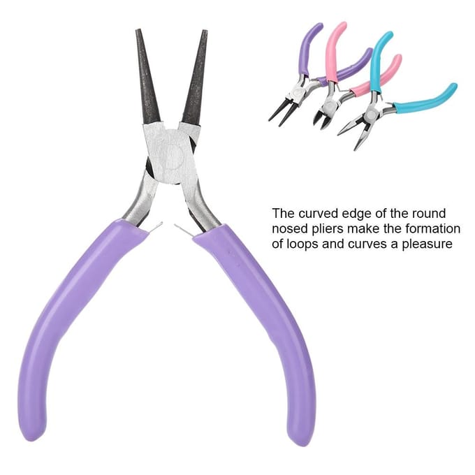 Ensemble d'outils pratiques pour la réparation de bijoux Kit de pinces en acier pour les créateurs de bijoux pink