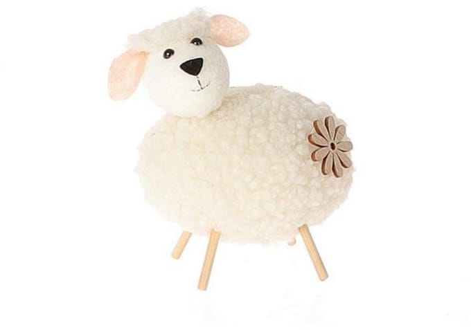 Deco schaap op pootjes h6cm wit