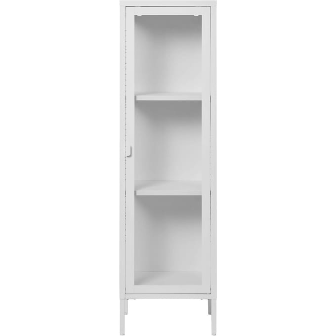House Nordic Vitrinekast Brisbane Slim - 40x35x140cm - Wit