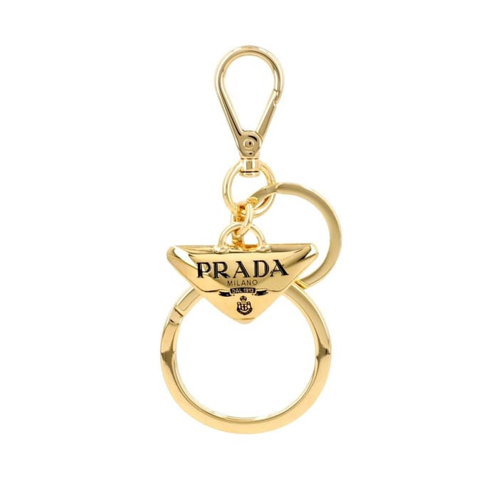 Porte-clés Logo Triangle Prada 1pm037 66a P019f 1PM037 66A P019F beige