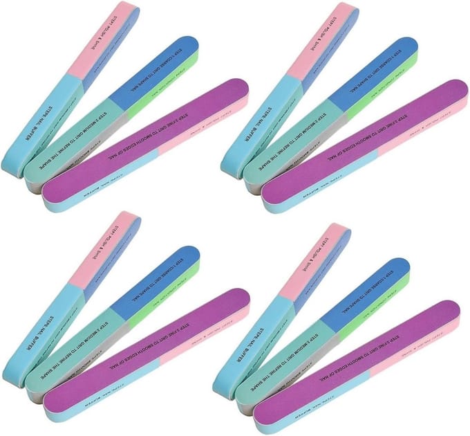 Set van 10 Nagelvijlen Zelfklevend Buffer Blok Manicure Pedicure Tools