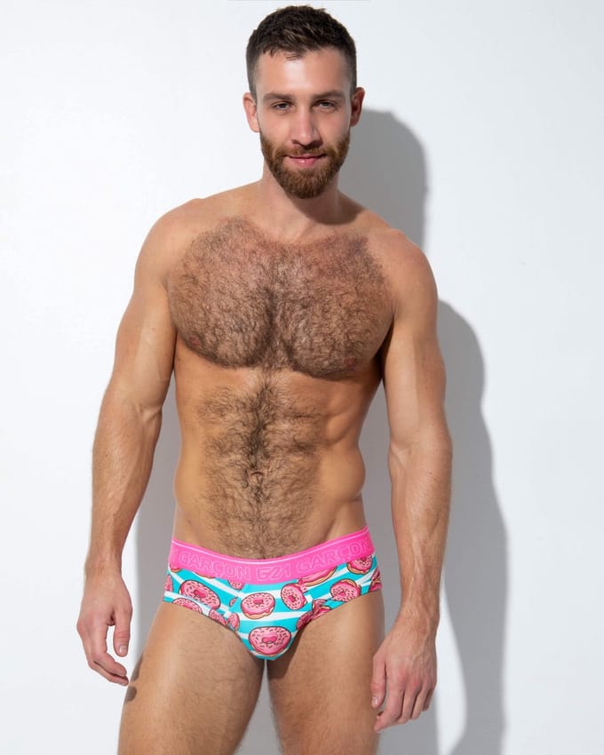 Garçon Brief Donuts - MAAT M - Heren Ondergoed - Slip voor Man - Mannen Brief