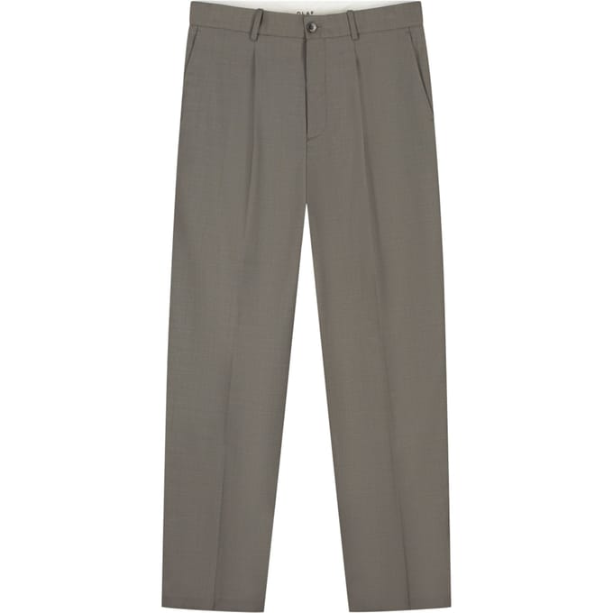 Olaf Regular Wool Pleated Pantalons Bruin M260407