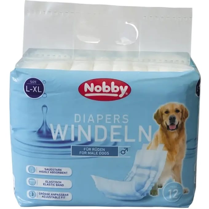 Luiers voor mannelijke honden Nobby Pet (x12)
