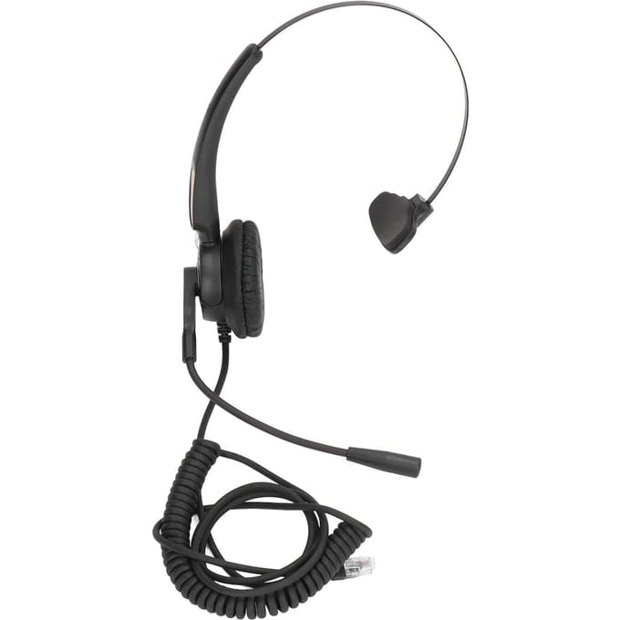 Casque téléphonique RJ9 à réduction de bruit, casque à ressort simple face avec micro pour appels au bureau