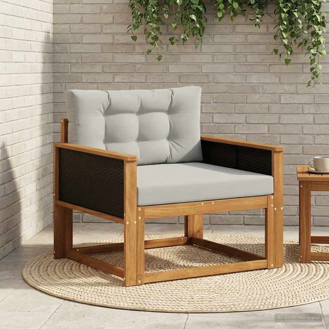 vidaXL - Buiten - Midden - Sofa - Massief - Acacia - Hout - Naturel