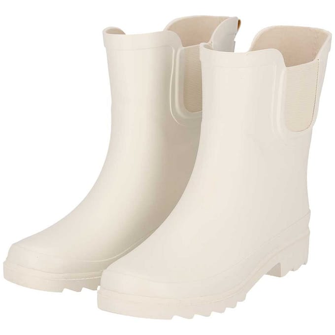 Morethansocks - Dames - Regenlaarzen - Chelsea - Wit / 39