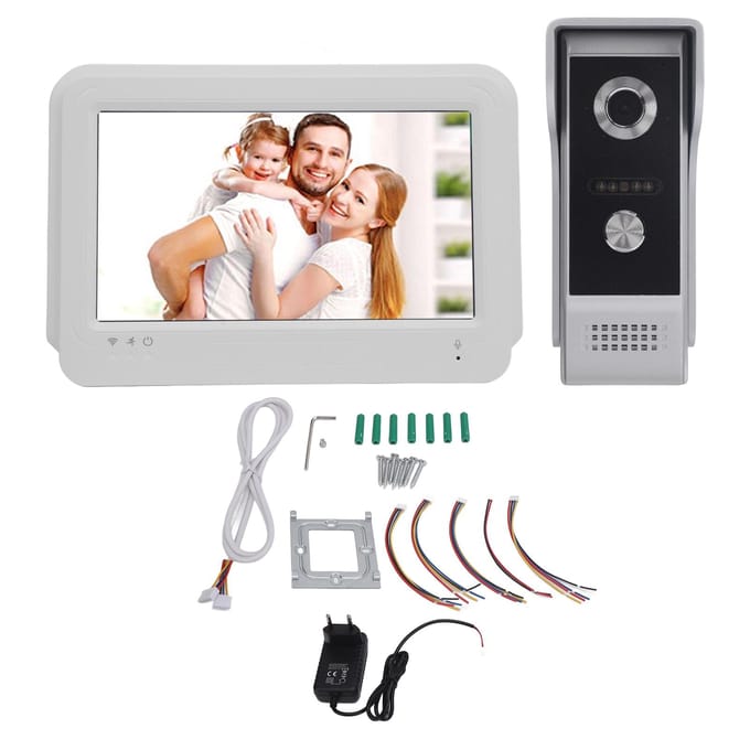 Système d'interphone vidéo avec écran tactile de 7 pouces, étanche, détection de mouvement, vision nocturne, bidirectionnel