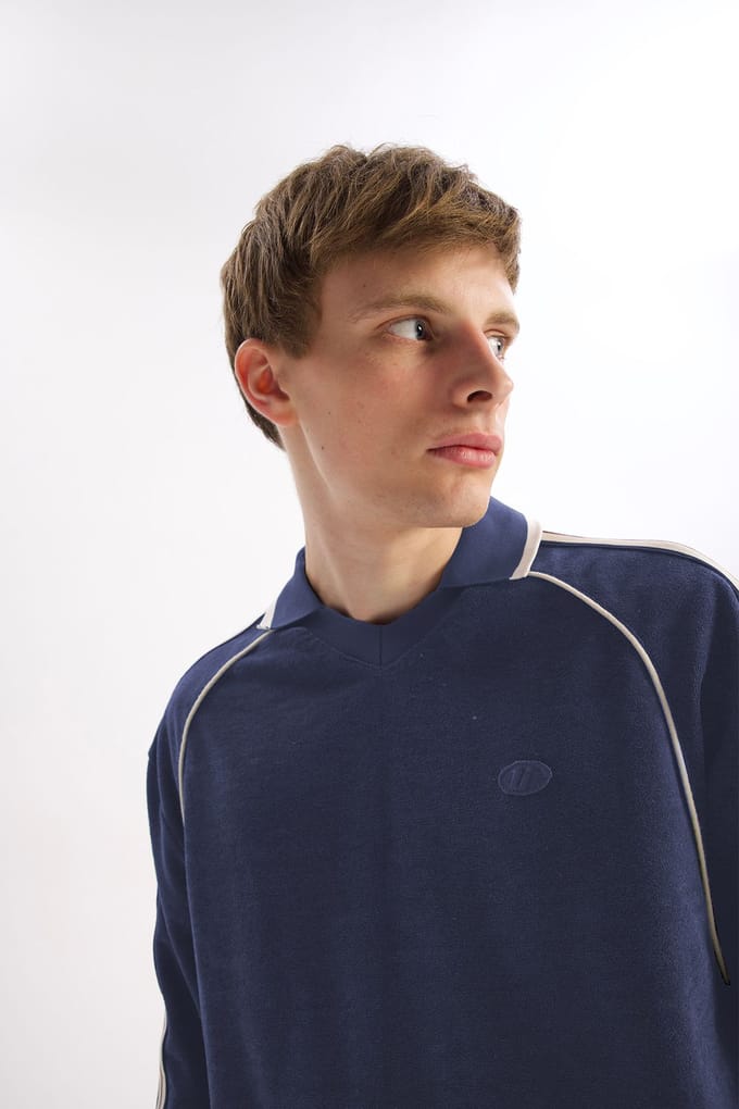 Heren Regular-fit Polo Kragen Sweatshirt