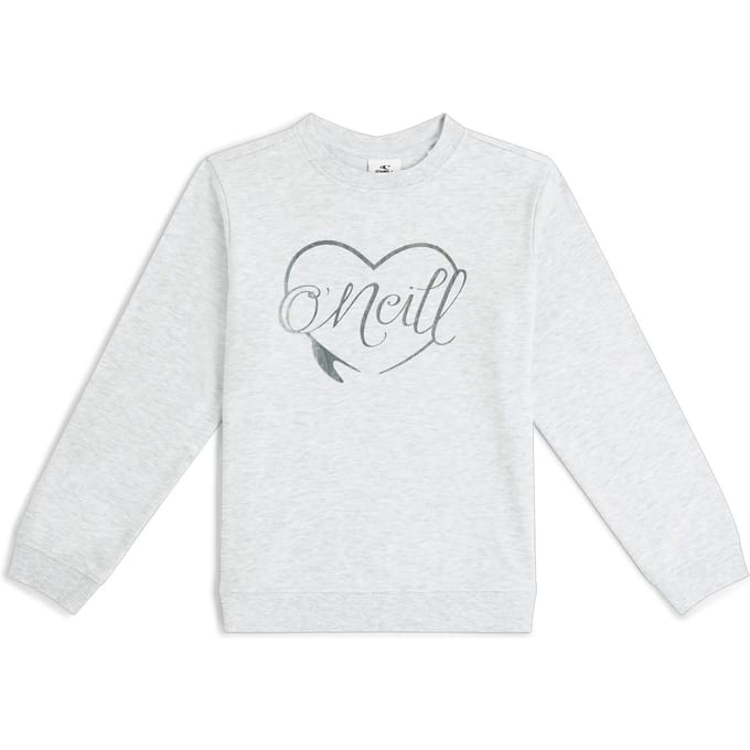 O'Neill Girls Essentials Crew White Melange Maat: 164 | Truien Outlet | kids | Grijs