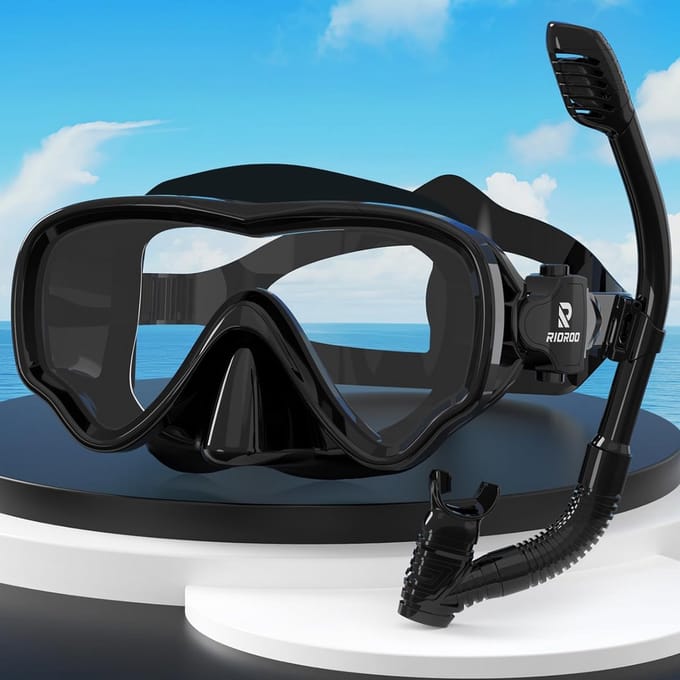 Snorkelset voor kinderen - Anticondens en lekbestendige dry snorkelbril