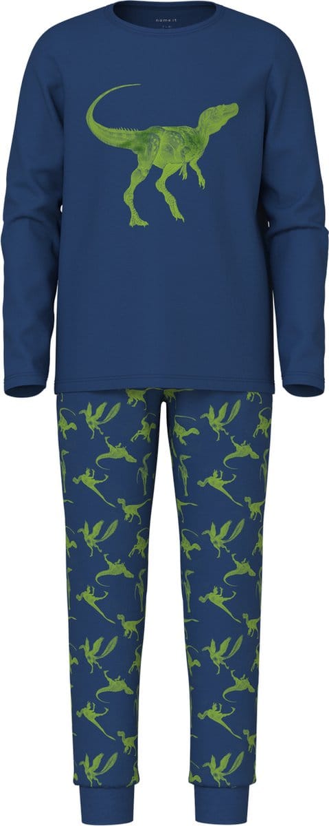 NAME IT NKMNIGHTSET NAVY PEONY DINO Jongens pyjama - Maat 86/92