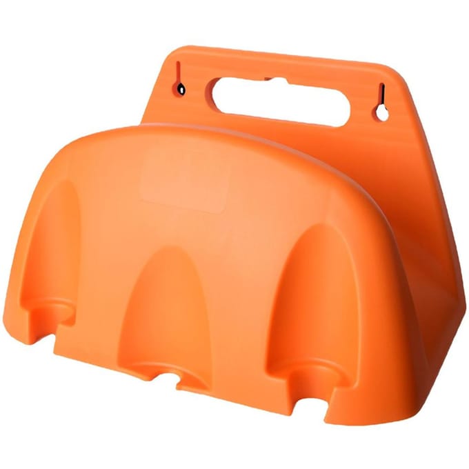 Support de tuyau d'arrosage robuste à fixation murale pour tuyau d'arrosage, organisateur d'outils d'irrigation pour tuyau d'arrosage robuste orange