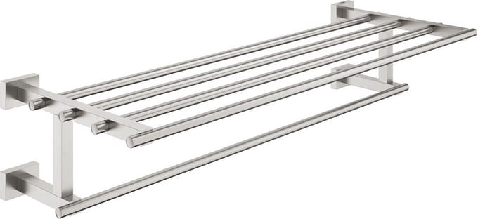 GROHE Essentials Cube Handdoekhouder 2 Armig - Supersteel (RVS look) - 40512DC1