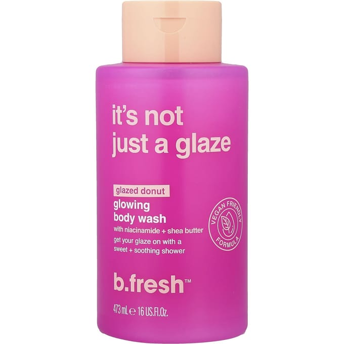 b.fresh, Ce n'est pas juste un glaçage, Gel douche éclatant, Donut glacé, 473ml (16 fl oz) pink