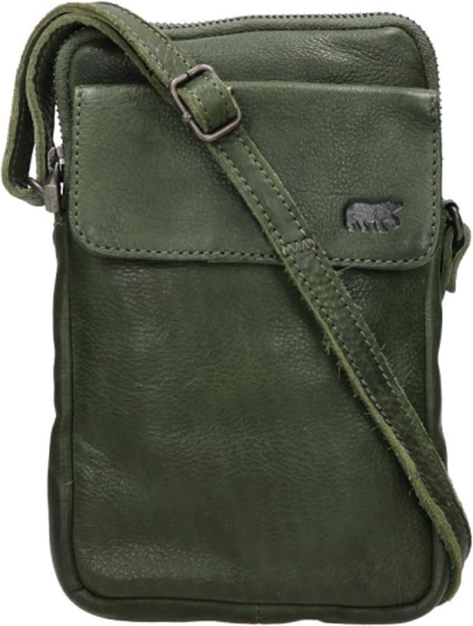 Bear Design Telefoontasje / Crossbodytas Dames - Leer - Igor - Groen