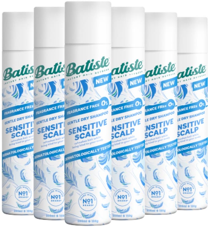 Batiste Droogshampoo Sensitive - 6 x 200 ml - Voordeelverpakking