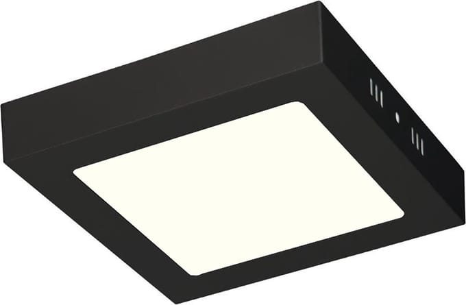 LED Downlight - 12W - Natuurlijk Wit 4200K - Mat Zwart - Opbouw - Vierkant - Aluminium - 170mm
