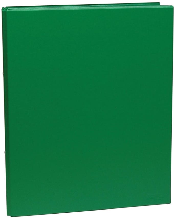 Ringmap voor formaat A4 2 ringen van 25 mm uit PVC groen