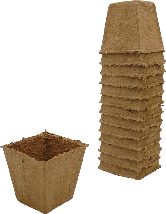 Nature - Biopot 8 x 8 x 8cm (14st.) - stekpotje - biologisch afbreekbaar