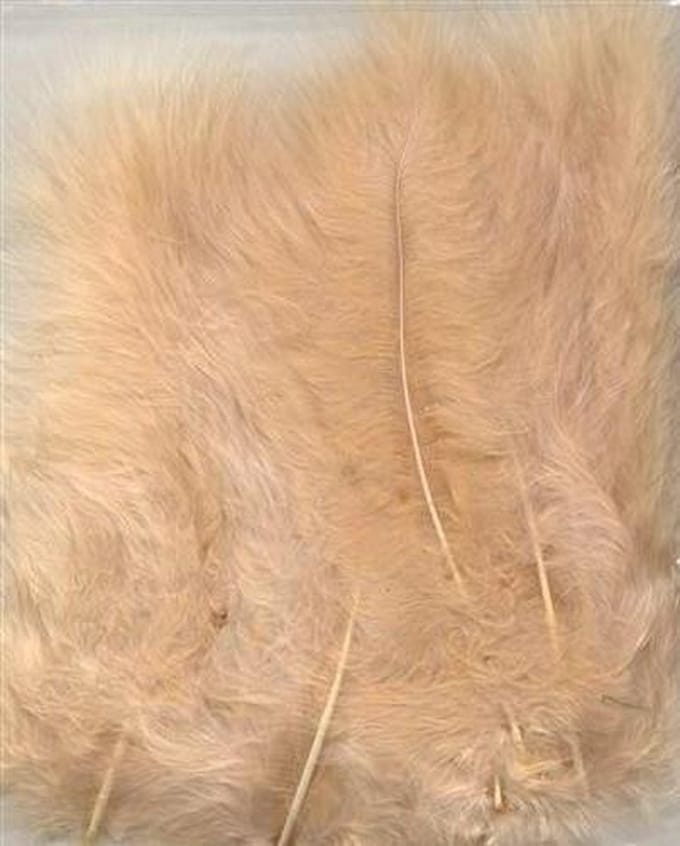 Beige Marabou veren - 7 tot 12 cm hoog - 15 Stuks