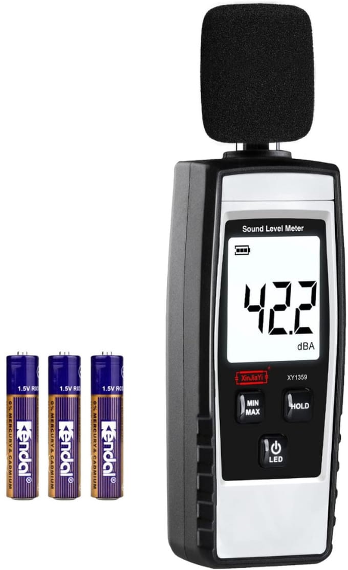MRKK® Professionele Decibelmeter - DB Meter - Geluidsmeter - Zwart en Wit