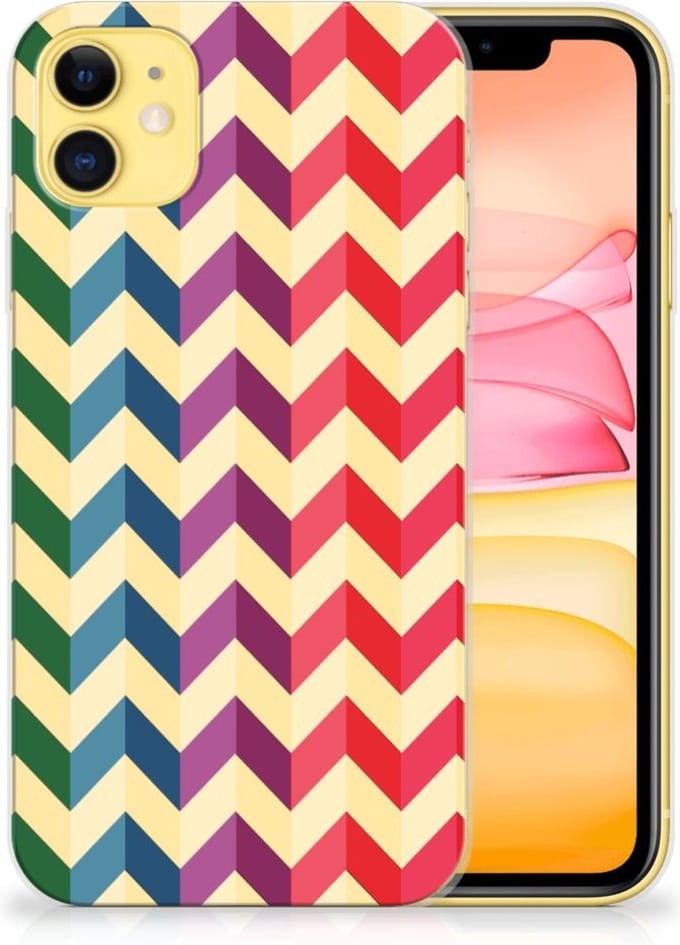 Apple iPhone 11 TPU bumper Zigzag Multi Color