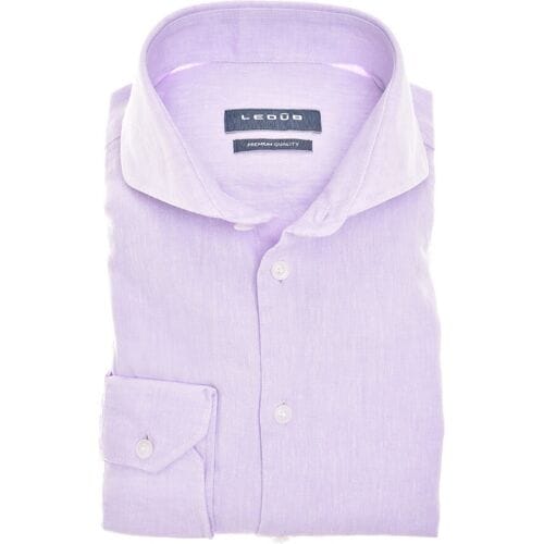 Ledûb Overhemd Casual Linen Blend Lila / male