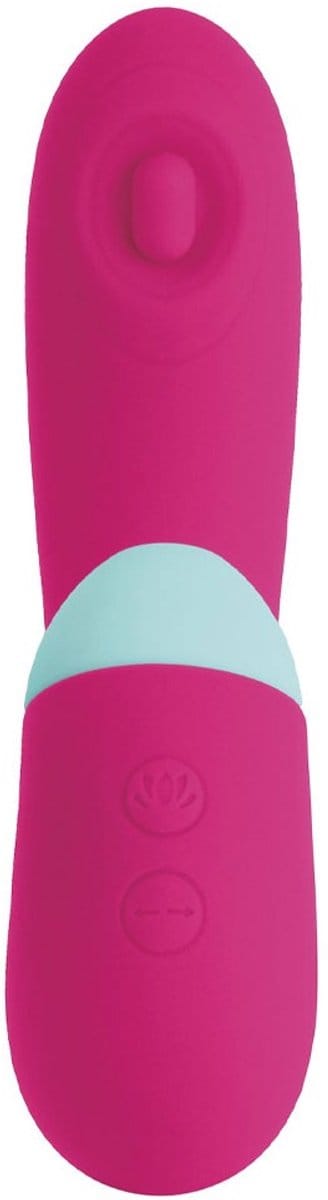 S Pleasures – Blizzard Suction Dual Massager – Cerise