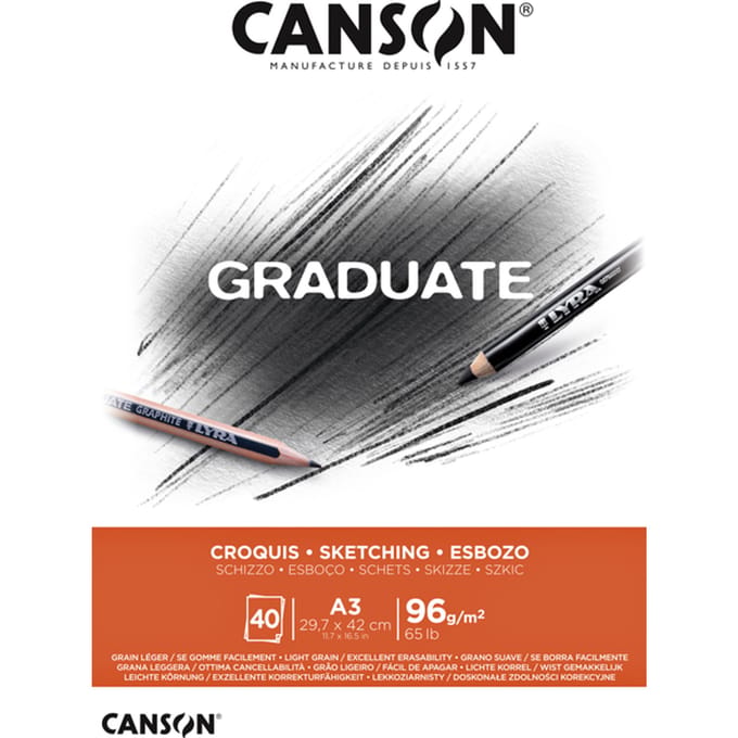 Canson - Schetsboek Graduate Croquis A3 96gr 40vel