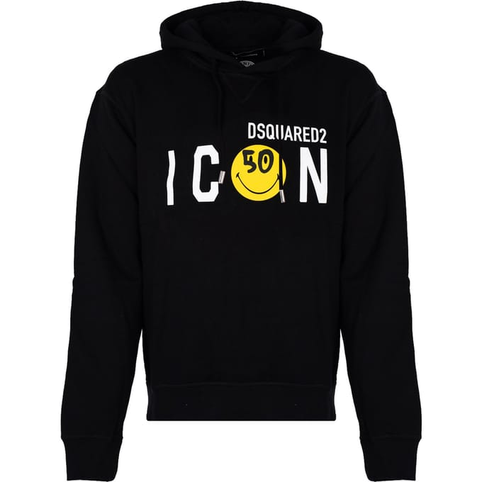 Dsquared2 blouse Smilley Mannen zwart
