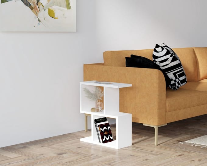Zet Bijzettafel | 100% MELAMINE | Wit - Emob - Bijzettafel - Wit - MDF