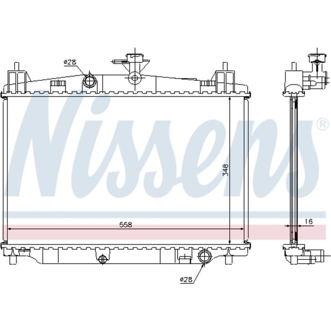 Radiator, motorkoeling NISSENS 68504