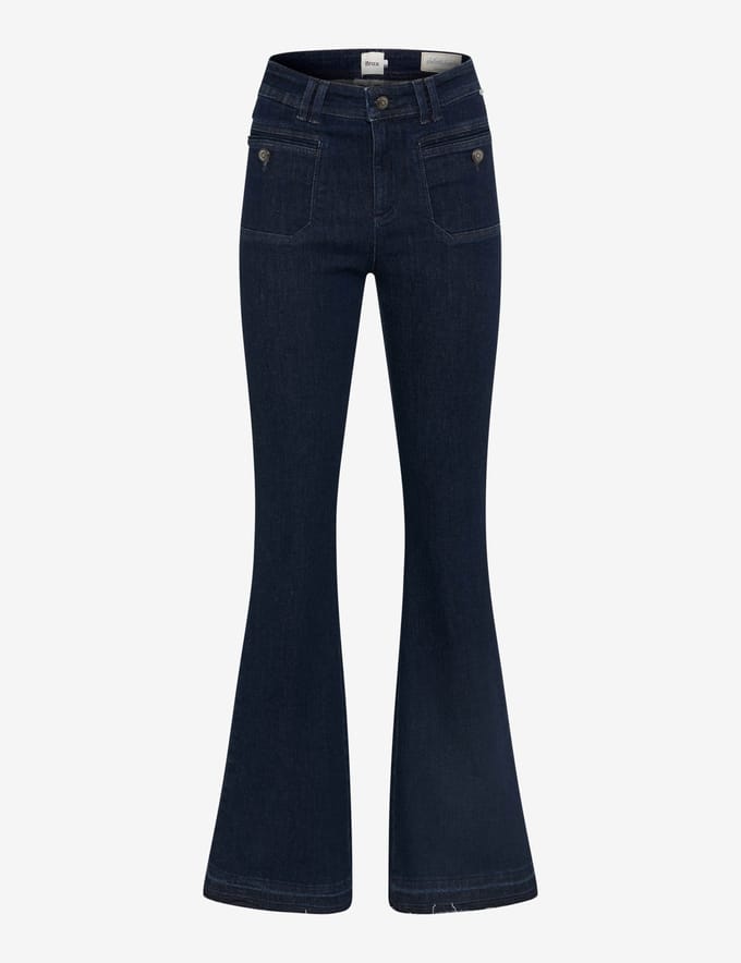 Brax Dames   Style ANA CLEAN DARK BLUE, denim donkerblauw, maat 42