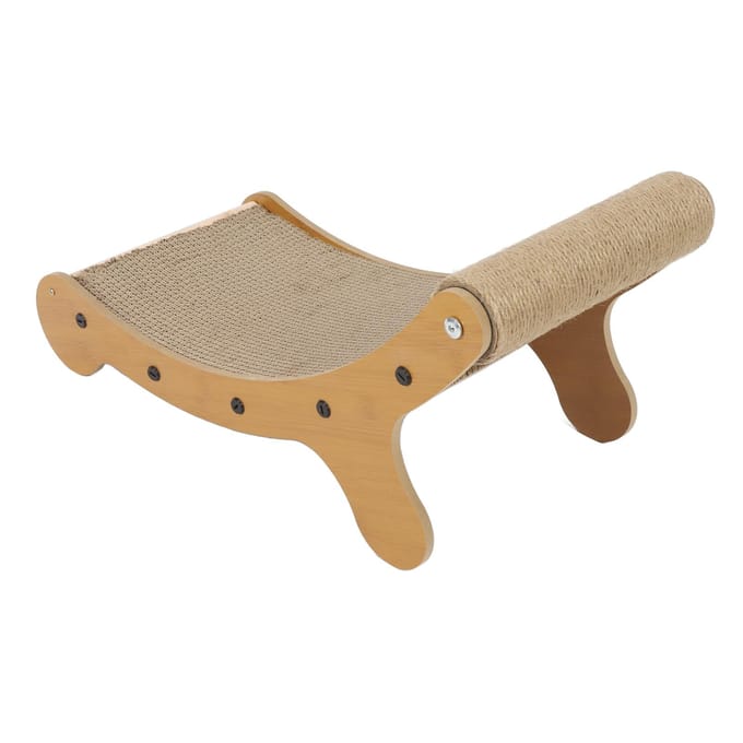 Kattenkrabber Loungestoel Multifunctioneel Duurzaam Gebogen Kattenkrabmat Kattenkrabkarton voor brown