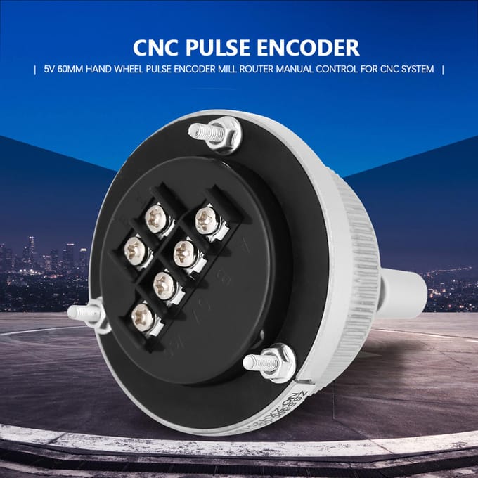 Encodeur d'impulsions à volant 5V 60MM Contrôle manuel pour système CNC Fraiseuse Routeur Type 2
