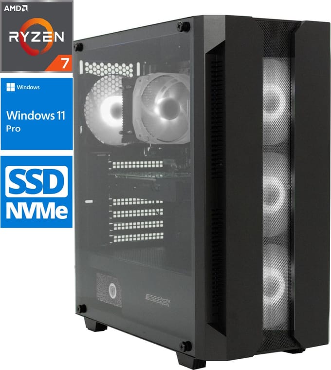 ScreenON - Creator - Ryzen 7 - 1TB NVMe SSD + 4TB HDD - 32GB RAM - RTX 3060 - MultimediaPC.M732055 - Wifi & Bluetooth - Cardreader