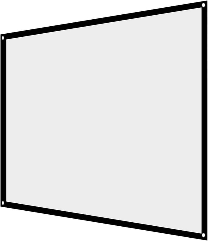 Projectiescherm Opvouwbaar - Wit Beeldscherm - Buitenfilm Avond - Voor- en Achterprojectie - 60 inch - Wit