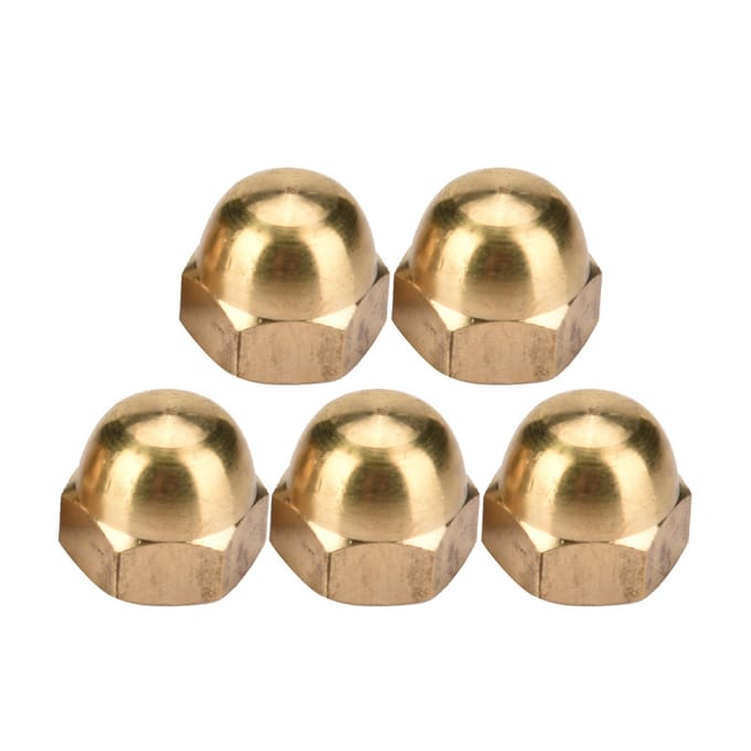 Kit d'écrous borgnes en laiton, ensemble d'écrous hexagonaux à tête bombée, fixations pour véhicules (M8, 10 pièces)